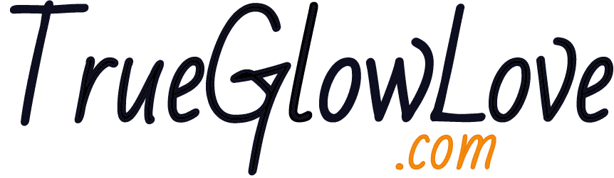 TrueGlowLove logo - Real advice for relationships, self-love, and lifestyle inspiration